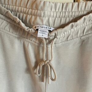 Athleta Light Tan Drawstring Pants